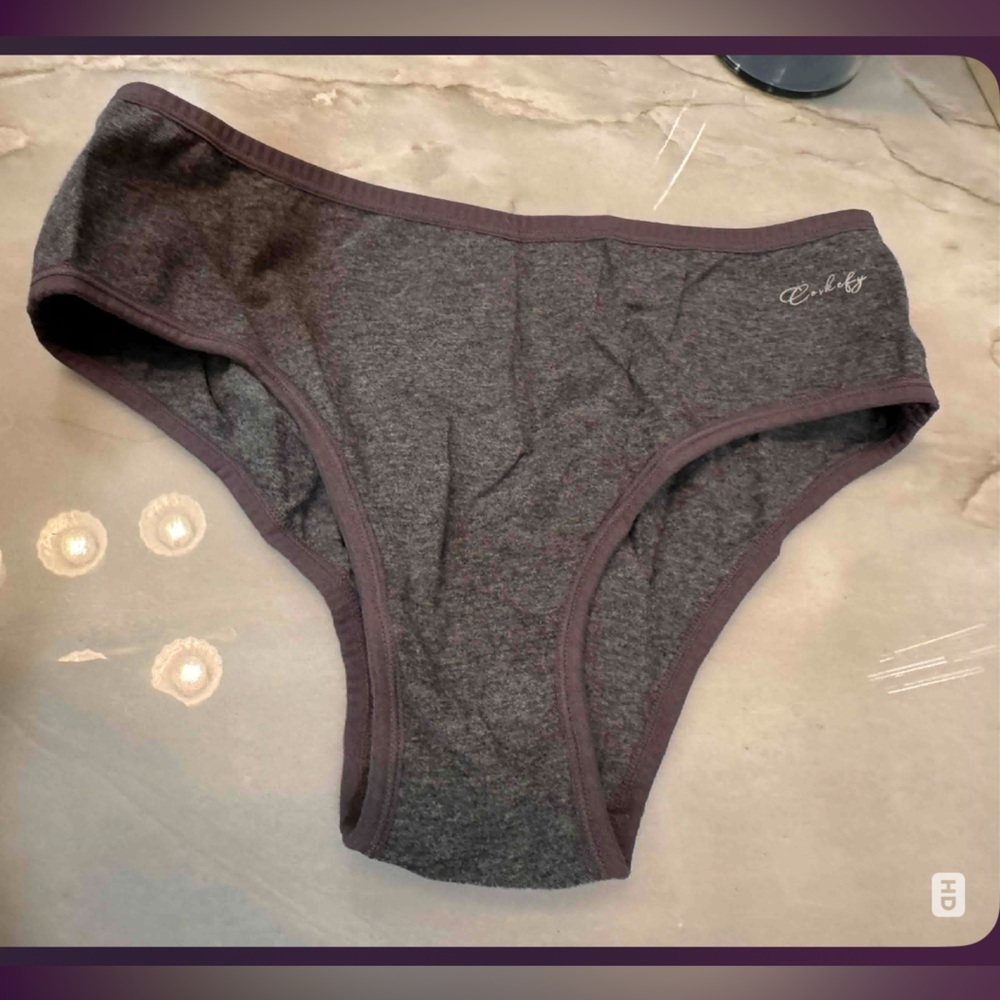 Cotton Gray pantie  Briefs MEDIUM